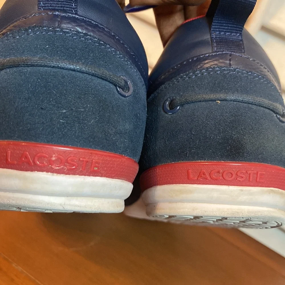 Lacoste Mens Leather Boat Shoes